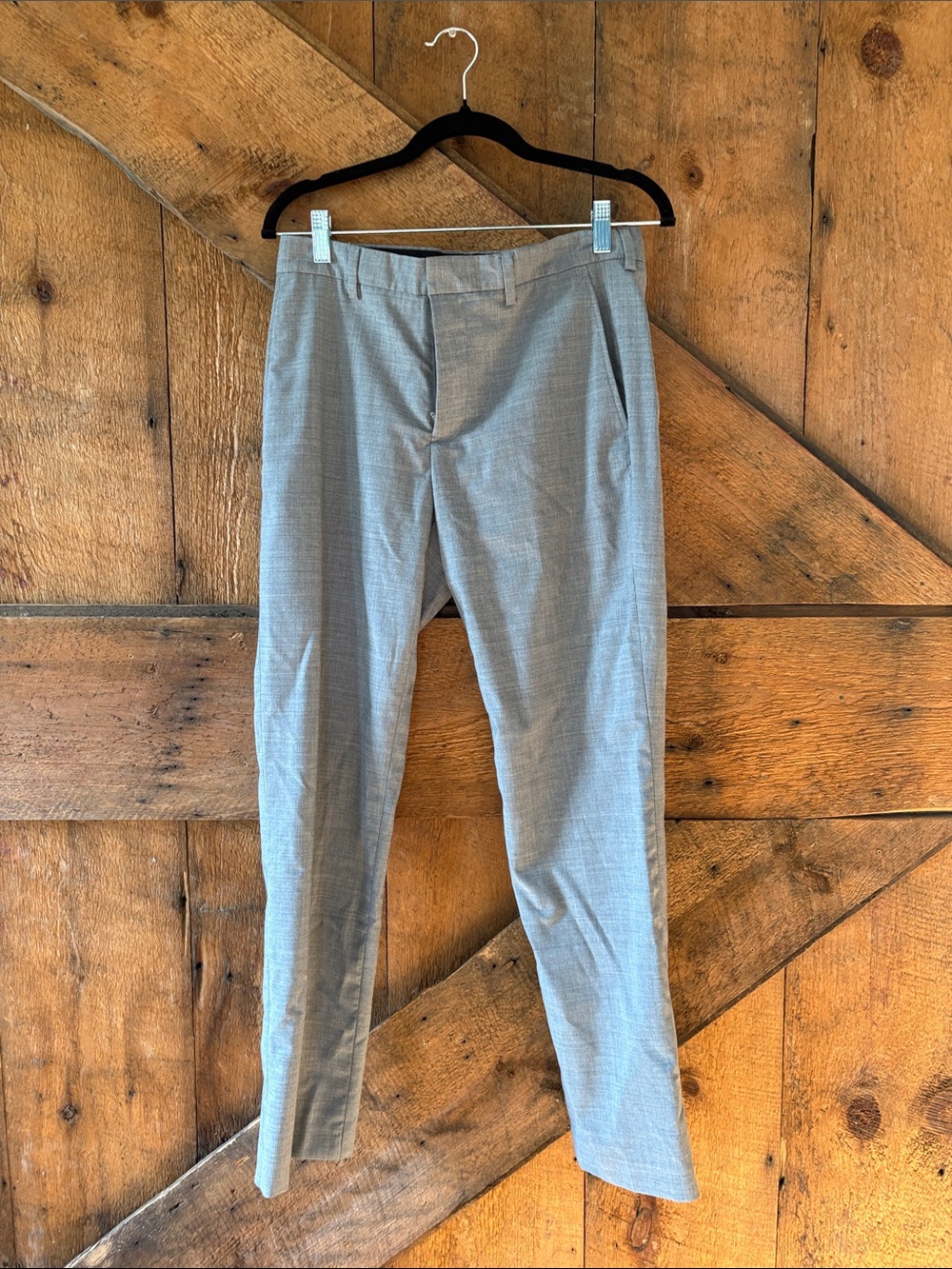 J. Crew Factory Slim Dress Pants in Light Gray